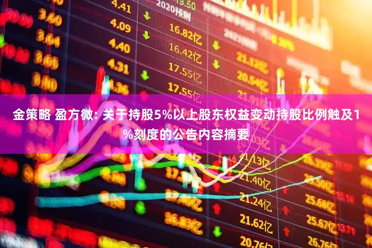 金策略 盈方微: 关于持股5%以上股东权益变动持股比例触及1%刻度的公告内容摘要